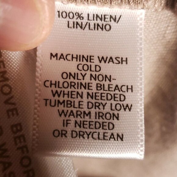 Loft Brown Linen Womens Pants 4 - Picture 7 of 7